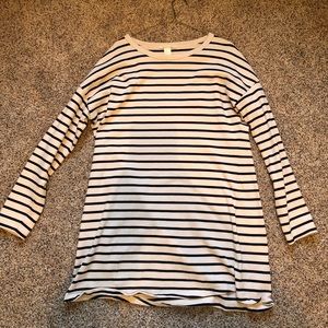 Cream & black striped dress from H&M